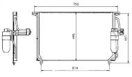 35184 NRF - CHŁODNICA KLIMATYZACJI (Z OSUSZACZEM) OPEL VAUXHALL OMEGA 94