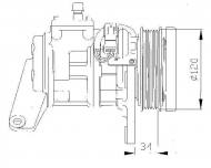 32092 NRF - KOMPRESOR KLIMATYZACJI CHRYSLER (USA) GRAND VOYAGER 95-