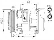 32113 NRF - KOMPRESOR KLIMATYZACJI ALFA ROMEO 145 95-