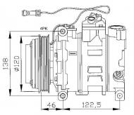 32167 NRF - KOMPRESOR KLIMATYZACJI AUDI A4 97- 