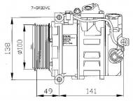 32216 NRF - KOMPRESOR KLIMATYZACJI MERCEDES C320 (W203) 05-