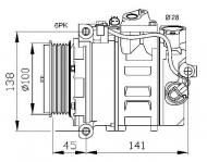 32256 NRF - KOMPRESOR KLIMATYZACJI MERCEDES C160 (W203) 02-