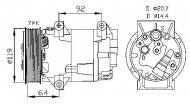 32424 NRF - KOMPRESOR KLIMATYZACJI RENAULT GRAND SCENIC 04-