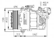 32463 NRF - KOMPRESOR KLIMATYZACJI BMW 116I 04- 