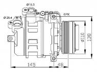 32465 NRF - KOMPRESOR KLIMATYZACJI BMW 320I 00- 