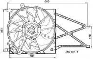 47015 NRF - WENTYLATOR SILNIKA OPEL VAUXHALL ASTRA 98-