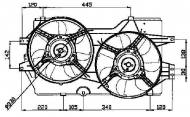 47031 NRF - WENTYLATOR SILNIKA CHRYSLER GRAND VOYAGER 95-