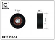 118-14 CAFFARO - ROLKA NAPINACZA 70X8X28 PLASTIK-GŁADKA, ŁOŻYSKO NACHI JAPAN