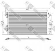 6055905 AP - CHŁODNICA KLIMATYZACJI 590X361X16 MM 