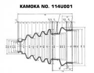114U001 KAMOKA - UNIWERSALNA OSŁONA PRZEGUBU ZEW.BEZ DEMO NTAŻU PRZEGUBU A:27