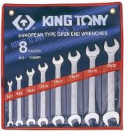 1108MR KING TONY - ZESTAW KLUCZY PŁASKICH  8cz.  6 - 22mm, ETUI
