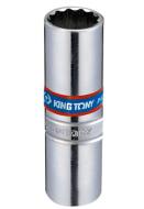 36B014 KING TONY - NASADKA  DO  ŚWIEC 3/8''  14mm x 63mm 12-kąt. CHROM,  WKŁ