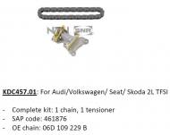 KDC457.01 SNR - ŁAŃCUCH ROZRZĄDU ZESTAW AUDI VW 2,0 TFSI