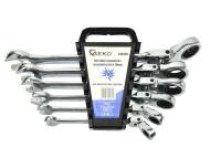 G10339 GEKO - Kpl.kluczy łamanych z grzechotką 6el.8-19mm(20)
