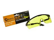 G90021 GEKO - Okulary ochronne żółte (12/72) 
