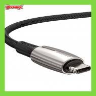 6953156289369 GSM - Baseus Water Drop wytrzymały nylonowy kabel przewód USB-C PD2.0 60W 20V 3A QC3.0 2M czarny CATSD-K01