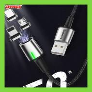6953156294844 GSM - Baseus Zinc magnetyczny kabel USB / USB Typ C 1m 3A czarny CATXC-A01