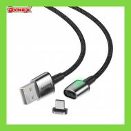 6953156294844 GSM - Baseus Zinc magnetyczny kabel USB / USB Typ C 1m 3A czarny CATXC-A01