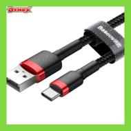6953156278240 GSM - Baseus Cafule Cable wytrzymały nylonowy kabel przewód USB / USB-C QC3.0 2A 2M czarno-czerwony CATKL1