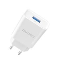 6970379615829 GSM - Dudao ładowarka sieciowa EU USB 5V/2.4A QC3.0 Quick Charge 3.0 biały A3EU whit