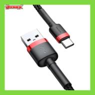 6953156278219 GSM - Baseus Cafule Cable wytrzymały nylonowy kabel przewód USB / USB-C QC3.0 3A 1M czarno-czerwony CATKL1
