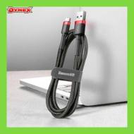 6953156278219 GSM - Baseus Cafule Cable wytrzymały nylonowy kabel przewód USB / USB-C QC3.0 3A 1M czarno-czerwony CATKL1