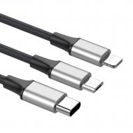 6953156256811 GSM - Baseus Rapid kabel 3w1 USB Typ C - USB typc / ightning / micro USB