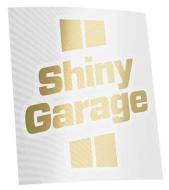 16.22 SHINY - SHINY GARAGE GOLD STICKER 1SZT NAKLEJKA Z LOGIEM SHINY GARAG