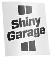 16.24 SHINY - SHINY GARAGE BLACK STICKER 1SZT NAKLEJKA Z LOGO SHINY GARAGE
