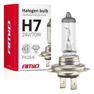 01252 AMIO - Żarówka halogenowa H7 24V 70W filtr UV (E4)