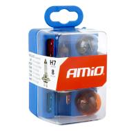 01499 AMIO - Zestaw żarówek i bezpieczników 8 szt H7 