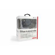 02249 AMIO - Uchwyt do telefonu w ładowarką indukcyjną COMBO QC 3.0