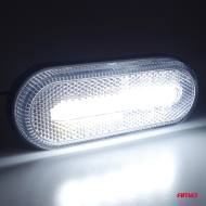 02375 AMIO - Lampa obrysowa biała owalna LED- OM-01-W