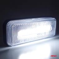 02377 AMIO - Lampa obrysowa biała prostokątna LED- OM-02-W