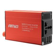 02471 AMIO - Przetwornica napięcia 24V/230V 300W/600W 2xUSB PI04
