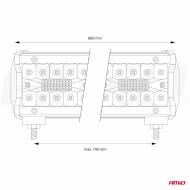 02545 AMIO - Lampa robocza LED AWL31 220LED 800x74 660W COMBO 9-36V