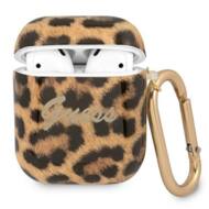 GSM111384 GSM - Guess etui do AirPods GUA2USLEO złote Leopard Collection