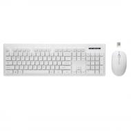 AKKSGKLAREB00008 GSM - Rebeltec zestaw bezprzewodowy: klawiatura + mysz białe WHITE