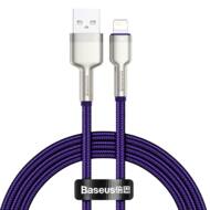 BRA010639 GSM - Baseus kabel Cafule Metal USB - Lightning 2,4A 1,0 m fioleto
