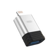 GSM111841 GSM - XO adapter NB186 USB - Lightning srebrny OTG