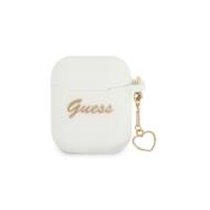 GSM115090 GSM - Guess etui do Airpods / Airpods 2 GUA2LSCHSH białe Silicone