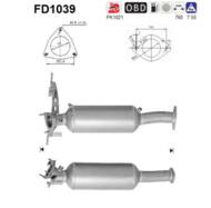 FD1039 ORION AS - Filtr DPF VOLVO XC 60 2.4TD DPF diesel 