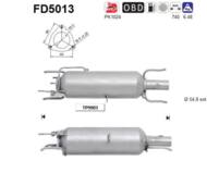 FD5013 ORION AS - Filtr DPF SAAB 9-3 1.9TID diesel 