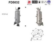 FD5032 ORION AS - Filtr DPF OPEL INSIGNIA 2.0TD CDTI diesel