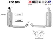 FD5105 ORION AS - Filtr DPF FORD FOCUS 1.6TD TDCI diesel 