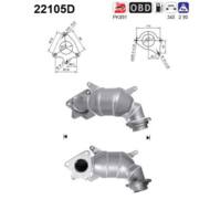 22105D ORION AS - Katalizator HONDA CRV 2.2TD DPF 140CV diesel