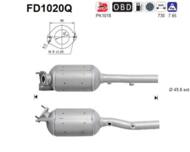 FD1020Q ORION AS - Filtr DPF RENAULT MEGANE 1.9TD diesel 