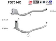 FD7014Q ORION AS - Filtr DPF VOLKSWAGEN CADDY 1.9TDi diesel