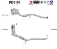 FD5151 ORION AS - Filtr DPF VOLKSWAGEN CADDY 2.0TDI diesel