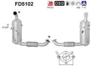 FD5102 ORION AS - Filtr DPF FORD C-MAX 1.6 TD TDCi diesel 